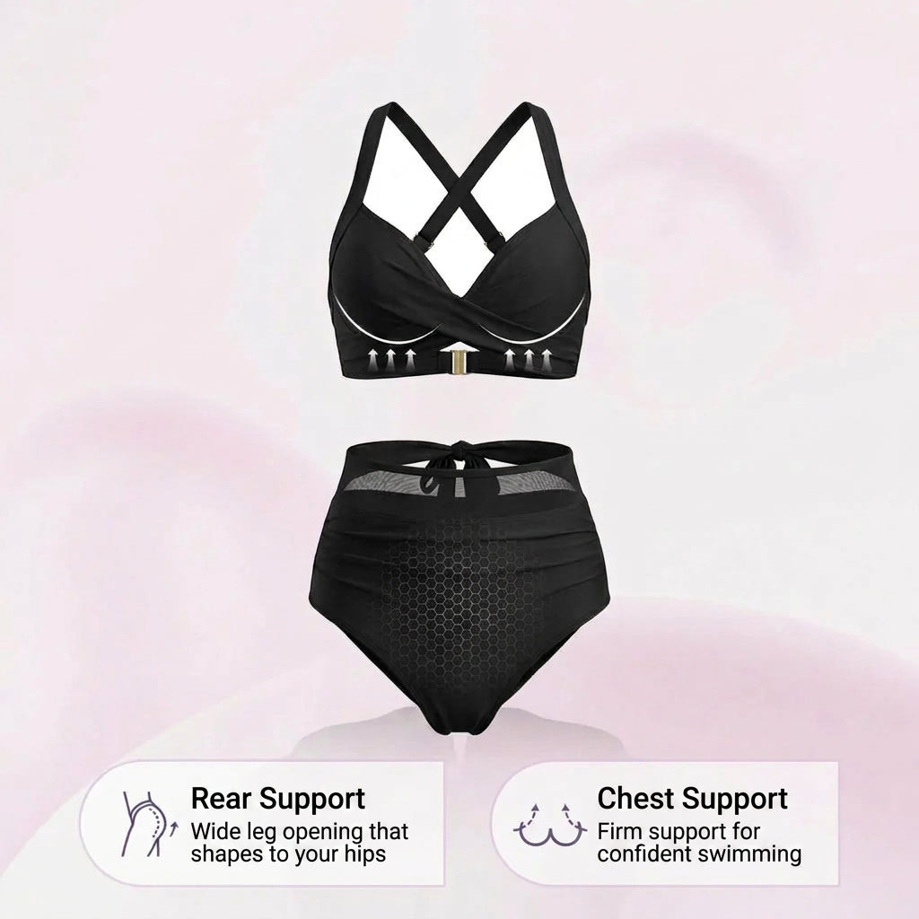 Brenda - 2 in 1 High Waist Tummy Control Bikini — view 22