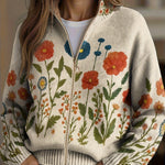 Brianna - Wildflower Meadow Zip Up Cardigan — view 1