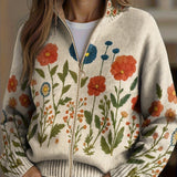 Brianna - Wildflower Meadow Zip Up Cardigan — view 1