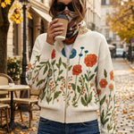 Brianna - Wildflower Meadow Zip Up Cardigan — view 2