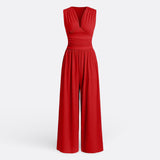 Brielle - elegant sleeveless jumpsuit with wide legs — view 2