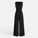 Brielle - elegant sleeveless jumpsuit with wide legs — view 3