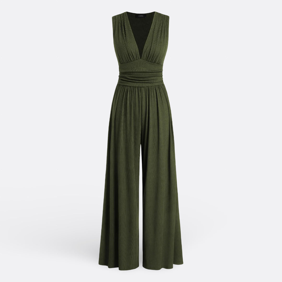 Brielle - elegant sleeveless jumpsuit with wide legs — view 4