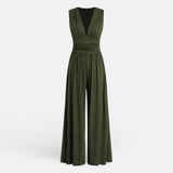 Brielle - elegant sleeveless jumpsuit with wide legs — view 4