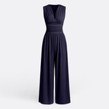 Brielle - elegant sleeveless jumpsuit with wide legs — view 6