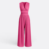 Brielle - elegant sleeveless jumpsuit with wide legs — view 7