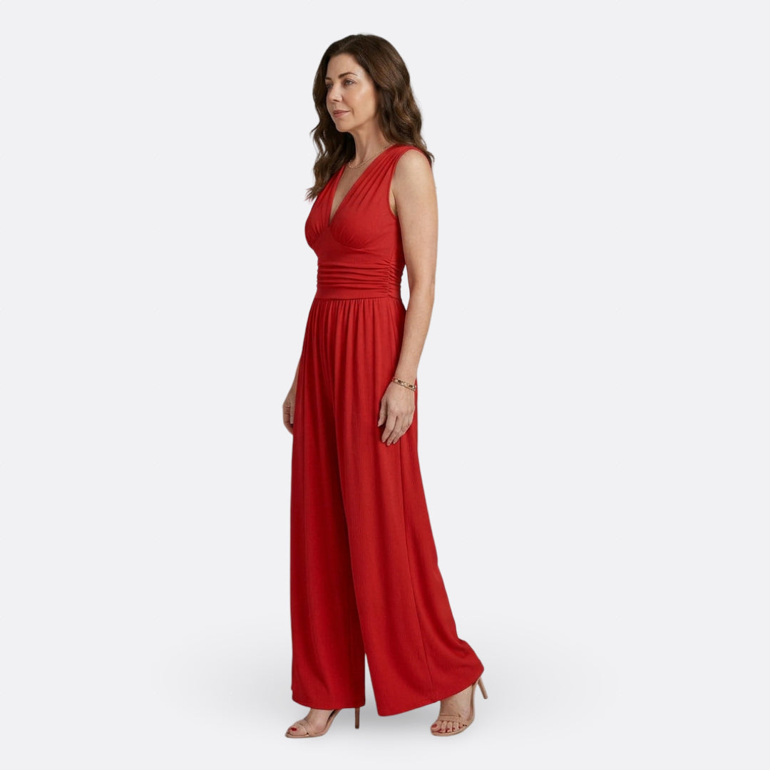 Brielle - elegant sleeveless jumpsuit with wide legs — view 9