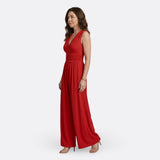 Brielle - elegant sleeveless jumpsuit with wide legs — view 9