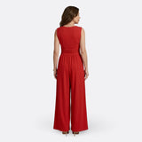 Brielle - elegant sleeveless jumpsuit with wide legs — view 10