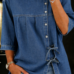 Brielle - Long Retro Denim Blouse — view 2