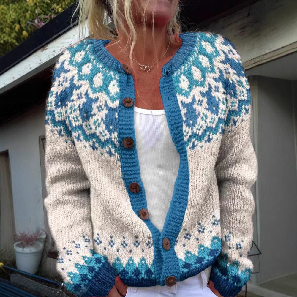 Brielle - retro Icelandic cardigan — view 2