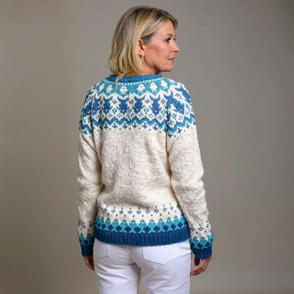 Brielle - retro Icelandic cardigan — view 3