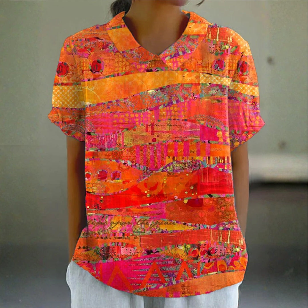 Brittany - blouse with abstract pattern — view 1
