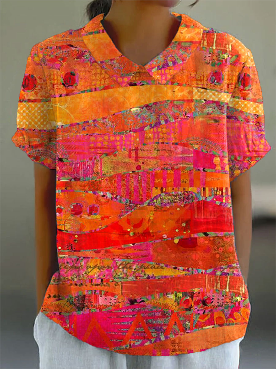 Brittany - blouse with abstract pattern — view 2