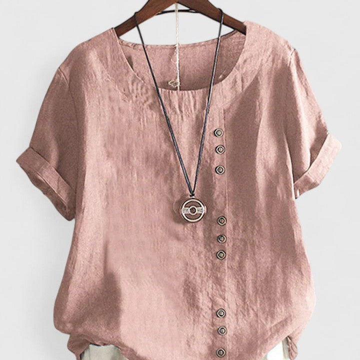 Brooke - comfortable short sleeve blouse — view 1