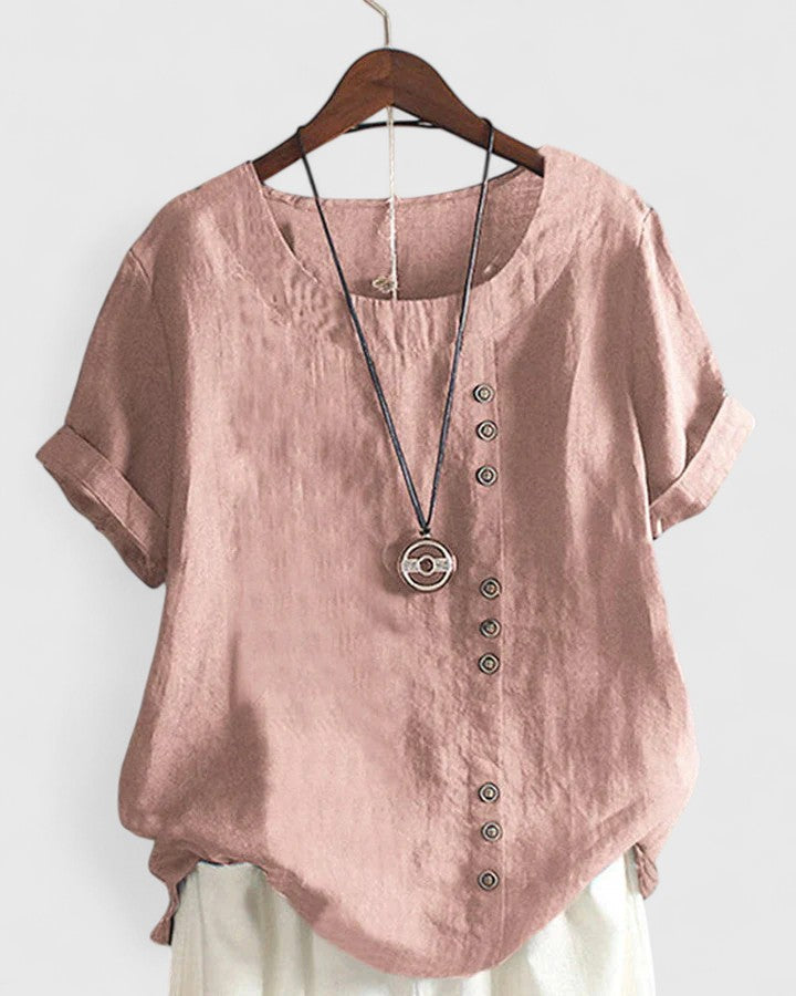 Brooke - comfortable short sleeve blouse — view 1