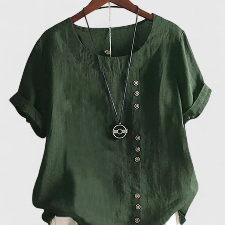 Brooke - comfortable short sleeve blouse — view 2