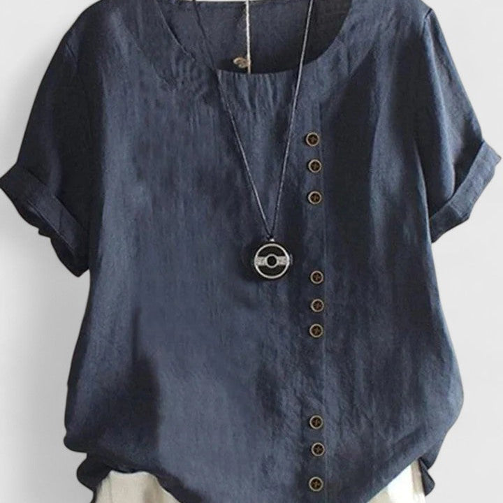 Brooke - comfortable short sleeve blouse — view 3