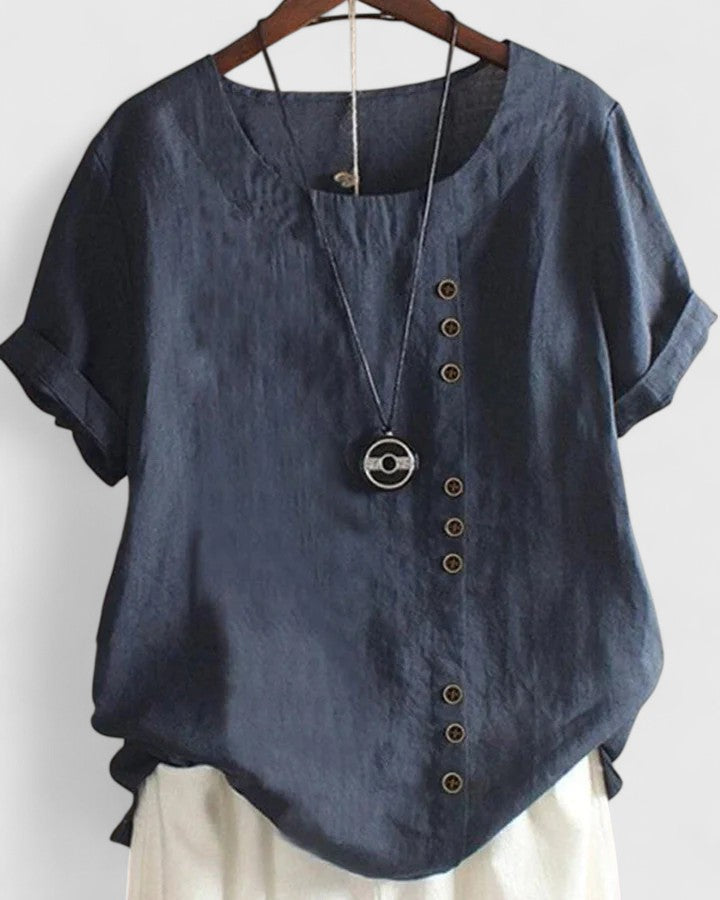 Brooke - comfortable short sleeve blouse — view 3