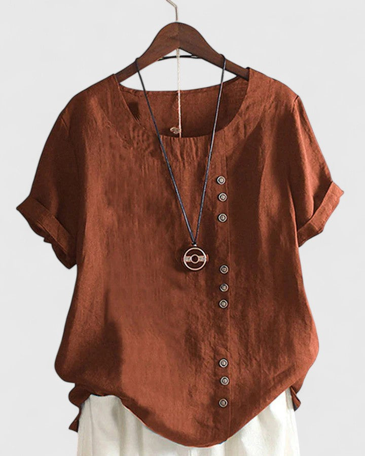 Brooke - comfortable short sleeve blouse — view 4