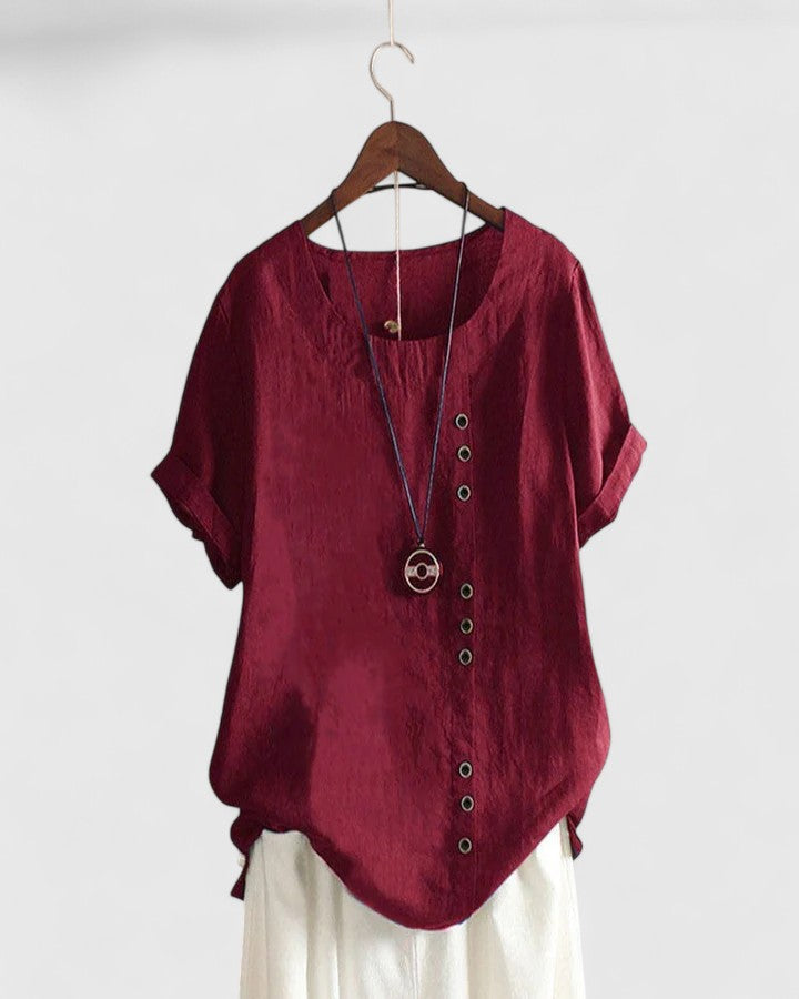 Brooke - comfortable short sleeve blouse — view 6