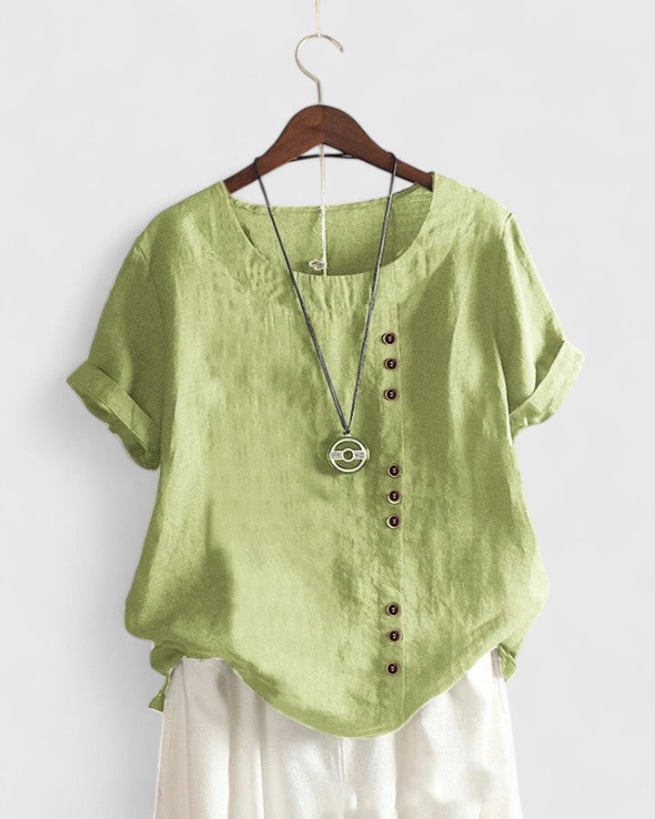 Brooke - comfortable short sleeve blouse — view 8