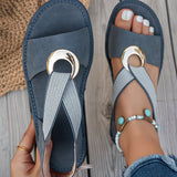 Brooke - Flat sandals with metal buckle — view 2