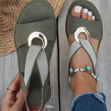 Brooke - Flat sandals with metal buckle — view 4