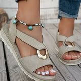 Brooke - Flat sandals with metal buckle — view 6