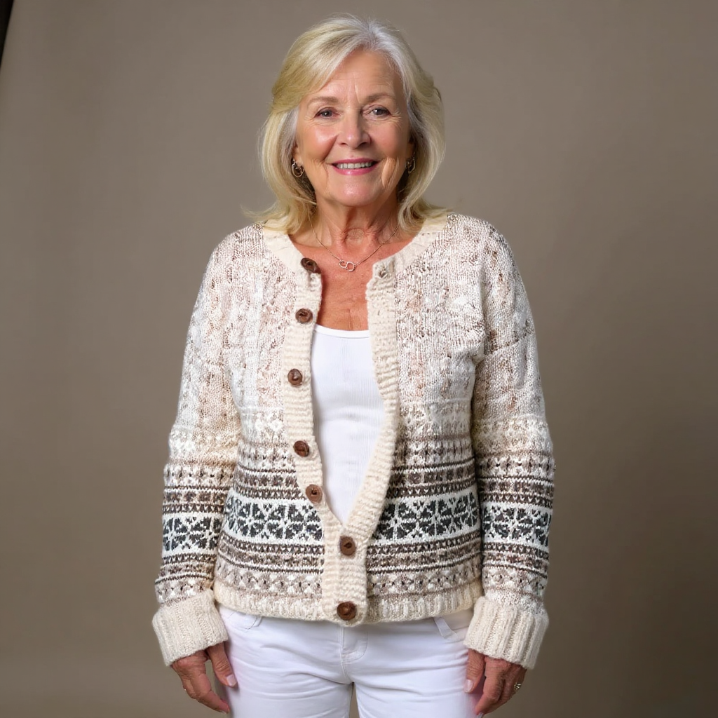 Brooke - Retro Icelandic Cardigan — view 1