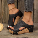 Brooke - studded wedge sandals — view 1