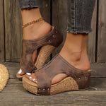 Brooke - studded wedge sandals — view 2