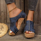 Brooke - studded wedge sandals — view 3