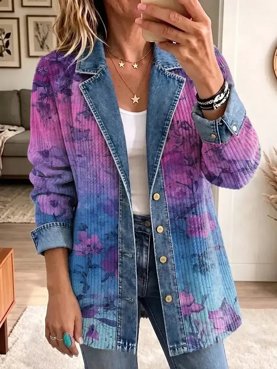 Brooklyn - Retro Floral Art Jacket — view 1