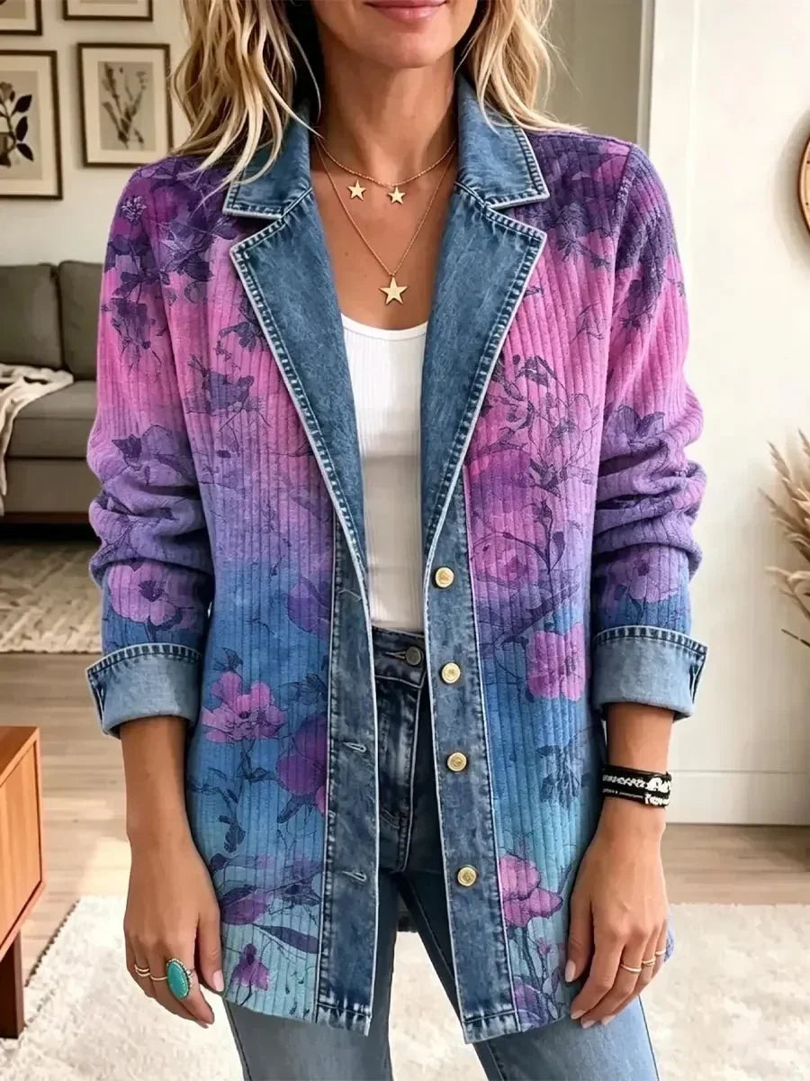 Brooklyn - Retro Floral Art Jacket — view 2