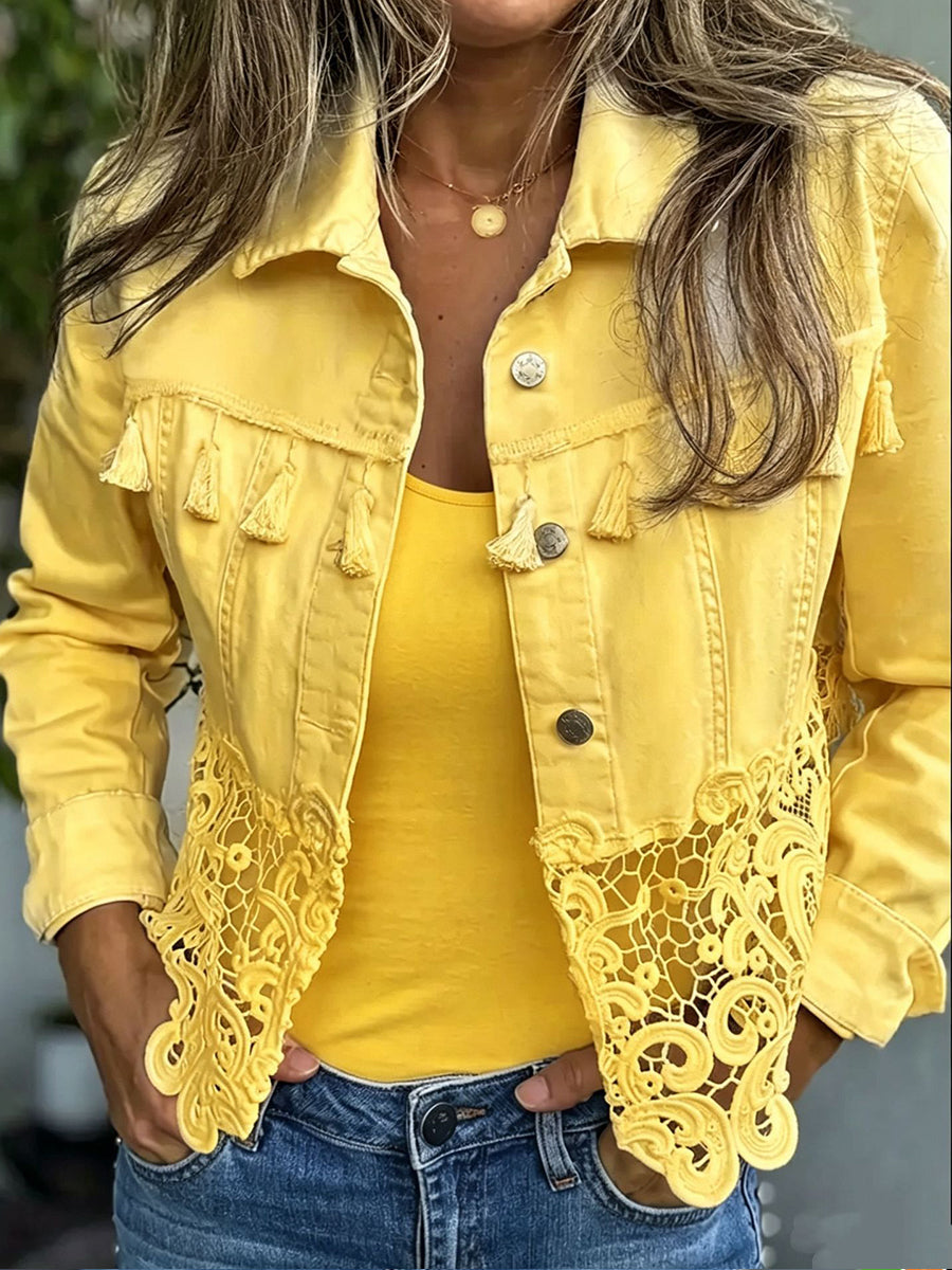 Brooklyn - Fringe and Lace Coat — view 1