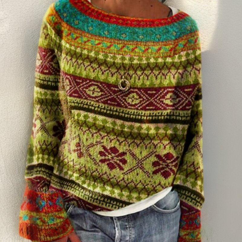 Caitlin - Retro Knit Sweater — view 1