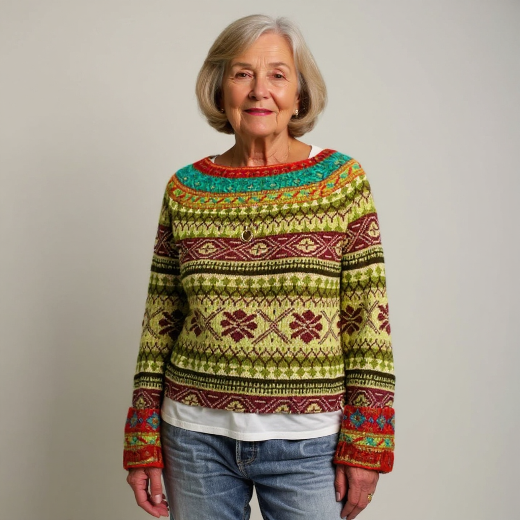 Caitlin - Retro Knit Sweater — view 2