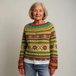 Caitlin - Retro Knit Sweater — view 2
