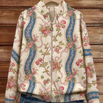Camila - Running Rose and Ribbon Print Cardigan — view 3