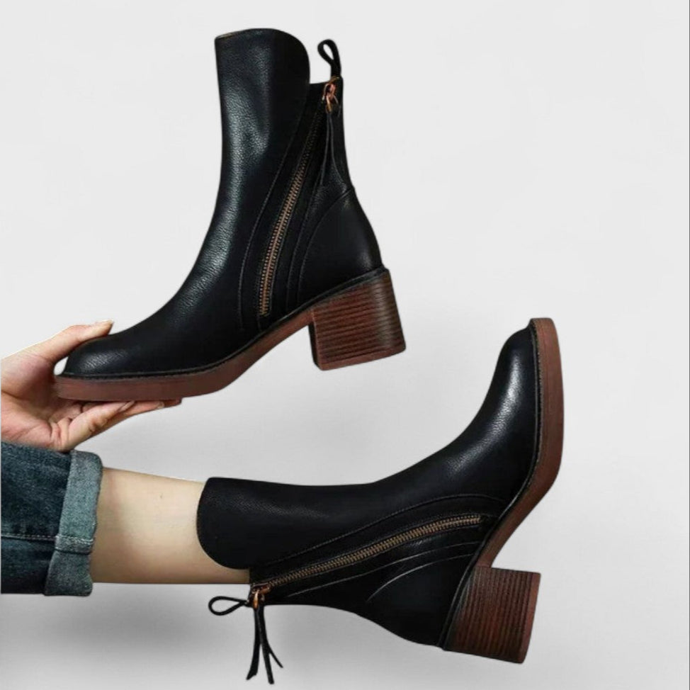 Carina - leather ankle boots — view 1