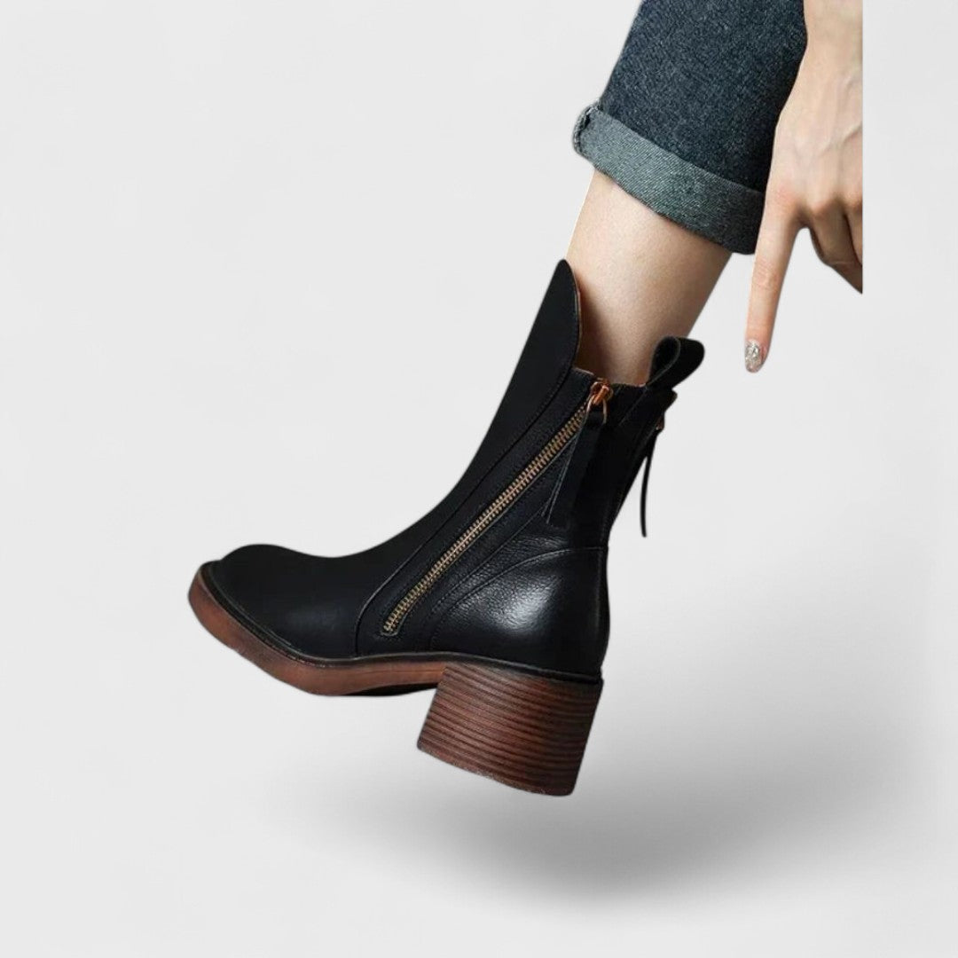 Carina - leather ankle boots — view 2