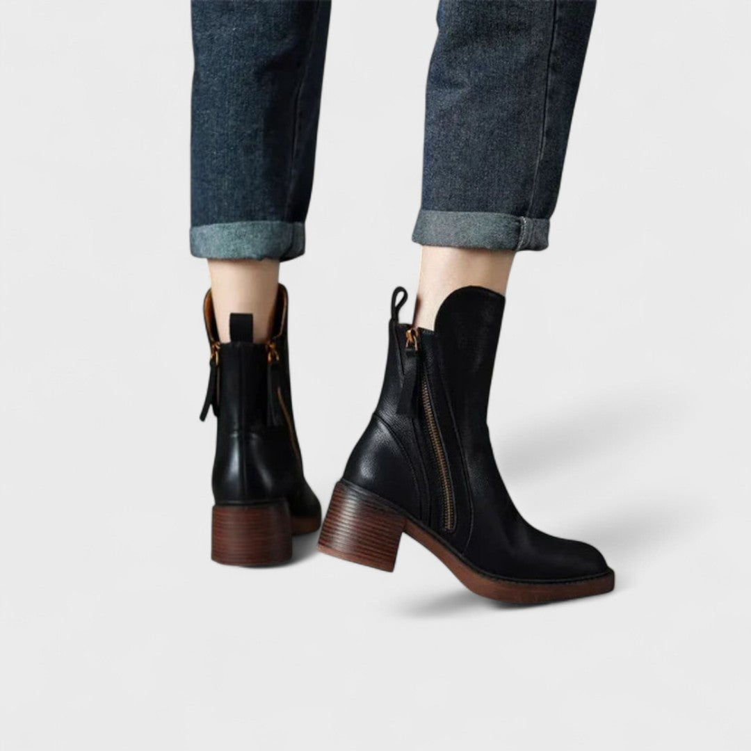 Carina - leather ankle boots — view 3