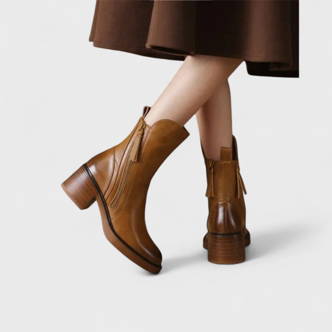 Carina - leather ankle boots — view 5