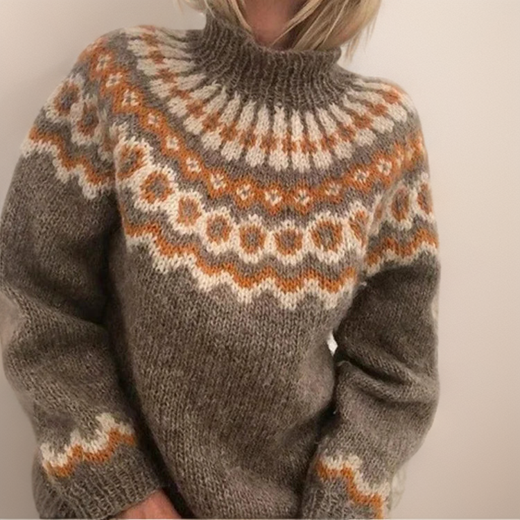 Carla - Retro Knitted Sweater — view 1
