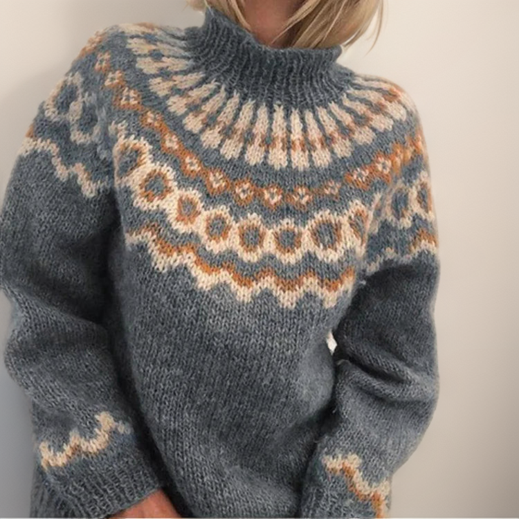 Carla - Retro Knitted Sweater — view 2