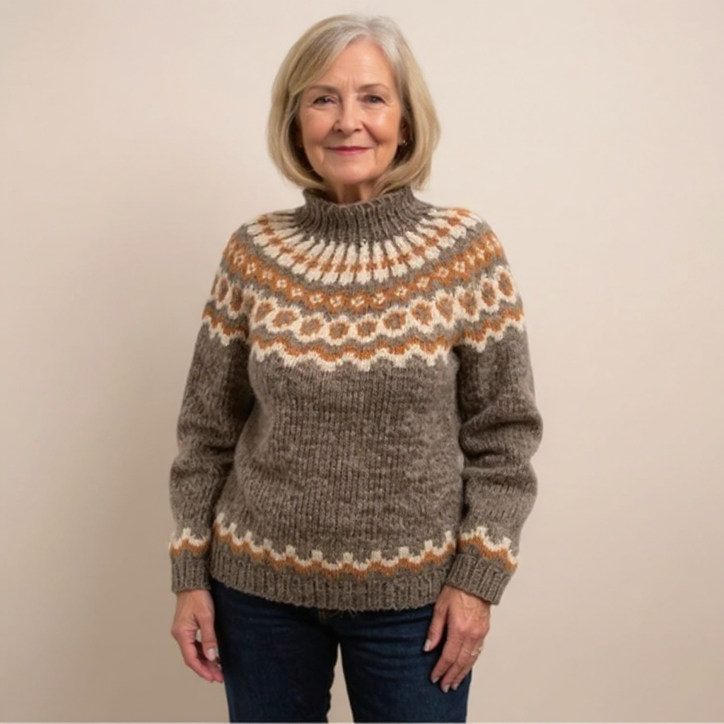 Carla - Retro Knitted Sweater — view 4