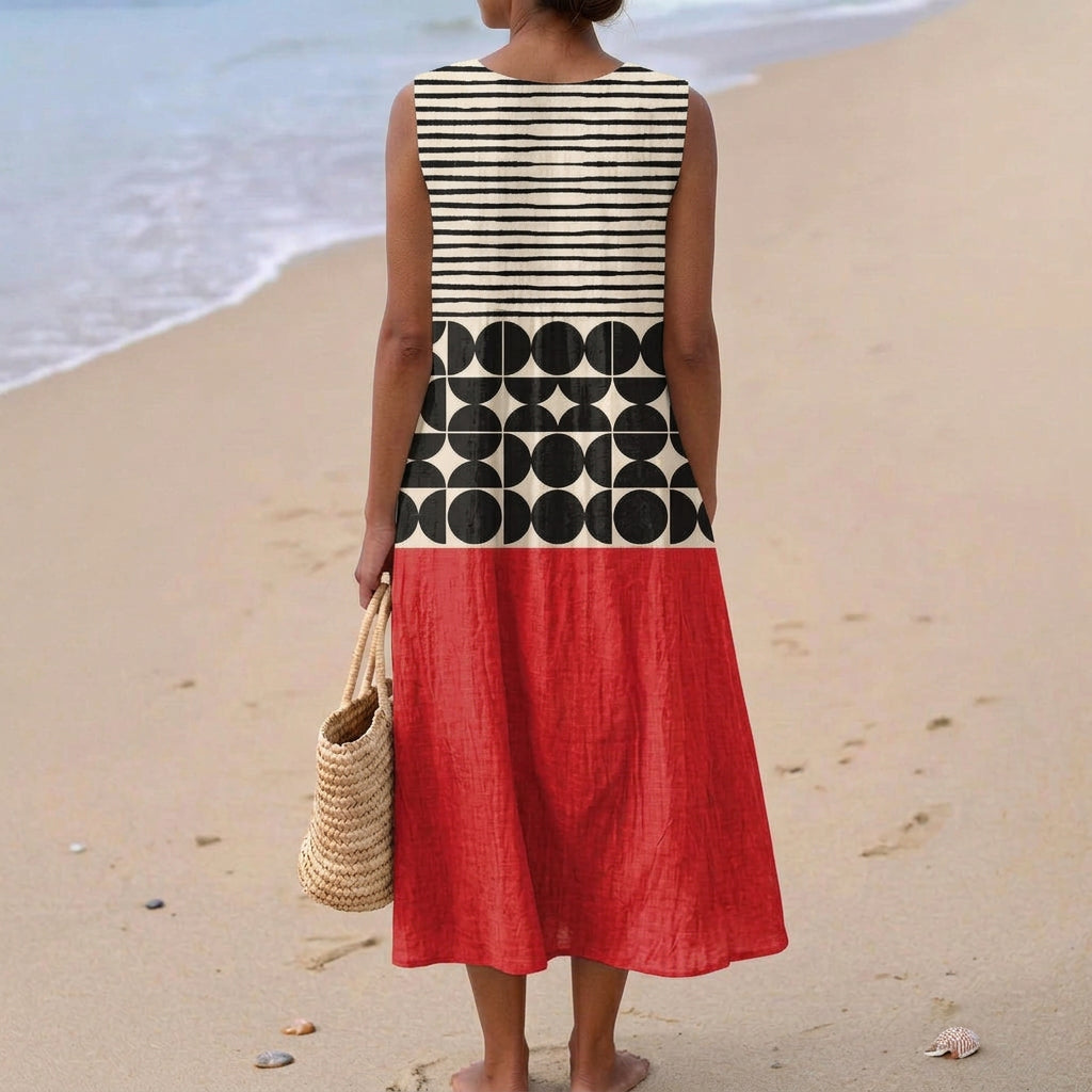 Carmen - geometric dress at sunset — view 3