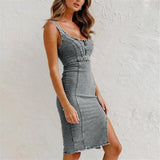 Cassandra - elegant denim dress — view 7
