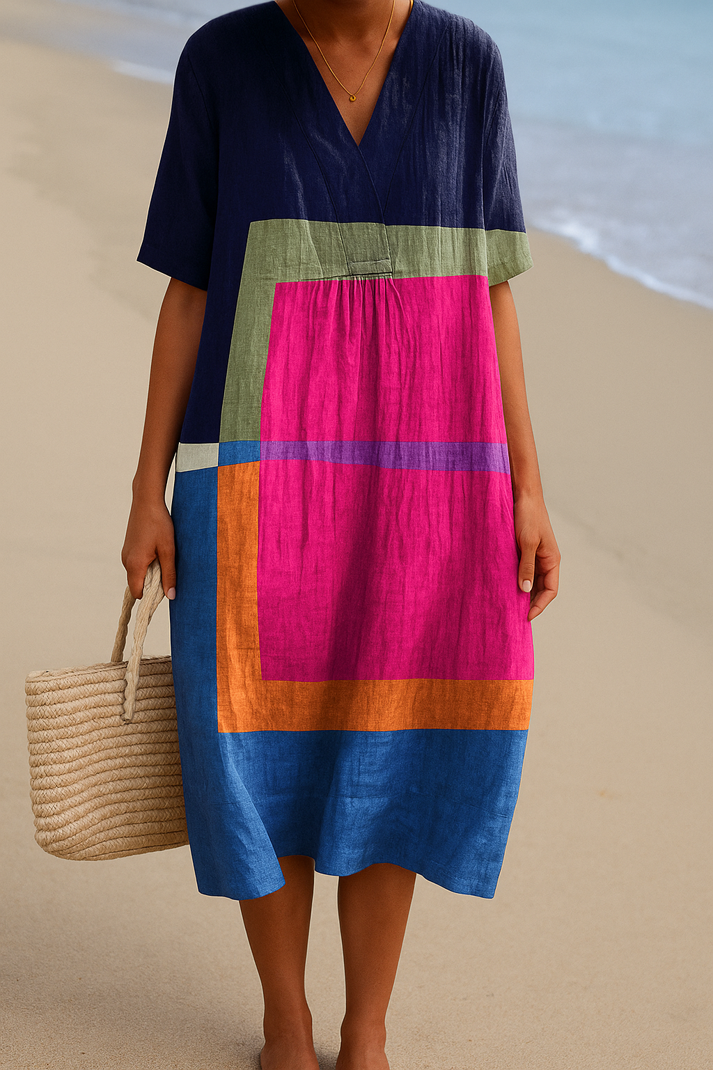 Cassidy - Bright Colour Block Dress — view 2